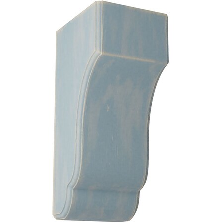 Ekena Millwork 5 3/4"W x 7"D x 14"H Capistrano Mission Wood Vintage Decor Corbel, Driftwood Blue CORWD05X07X14CPBU